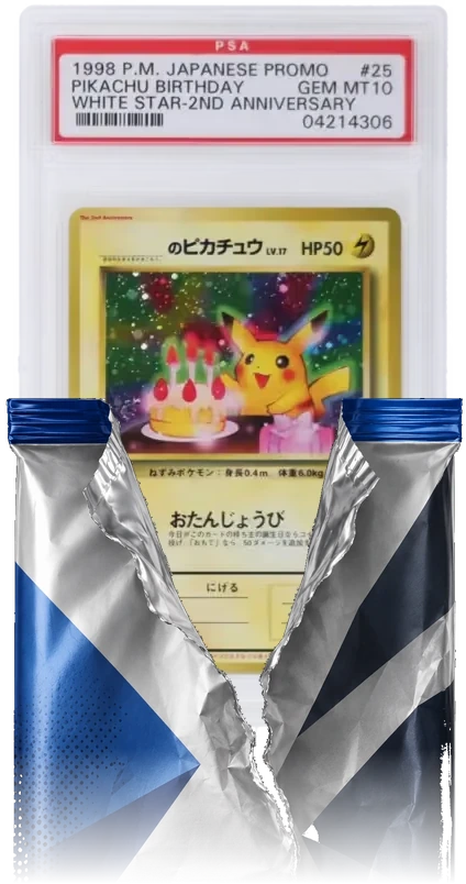A graded card pulled from a pack